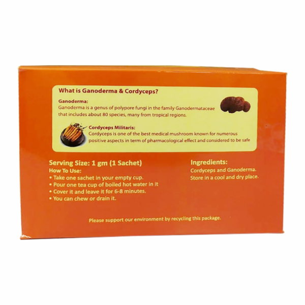 Bareroots Herb Cordy-derma Tea Made With cordyceps (Keedajadi) & Ganoderma, Helps to reduce weight. - Image 3