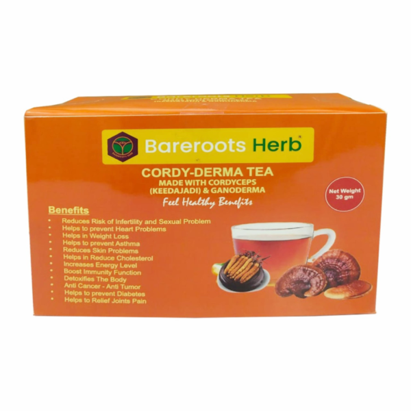 Bareroots Herb Cordy-derma Tea Made With cordyceps (Keedajadi) & Ganoderma, Helps to reduce weight. - Image 4